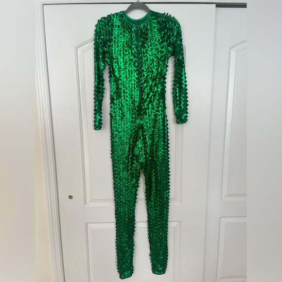 Pants - Green laser cut jumpsuit